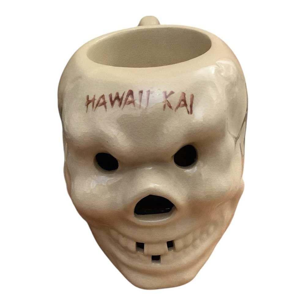 NOT4SALE it got broken VINTAGE TIKI SKULL MUG HAWAII - Picture 1 of 9